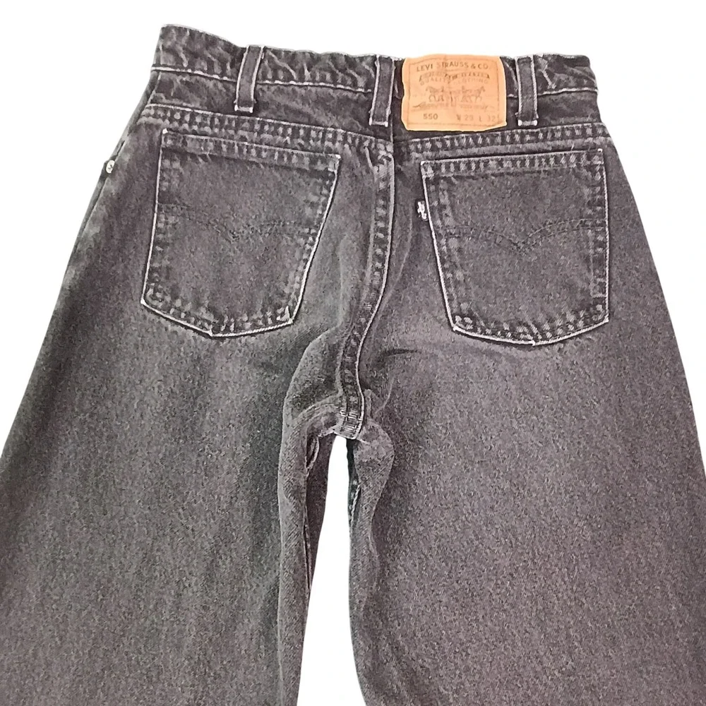 Vintage Levis 550 Black Relaxed Fit‎ Tapered Leg Jeans Made in USA Mens 29x32